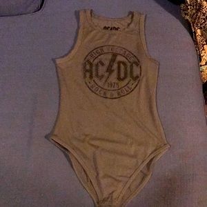 AC/DC fitted bodysuit size small EUC